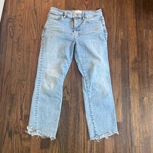 FRAME le high straight Blue Denim Jeans
